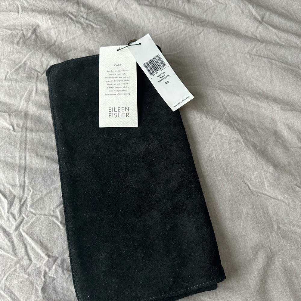 New Eileen Fisher Suede Clutch